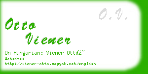 otto viener business card